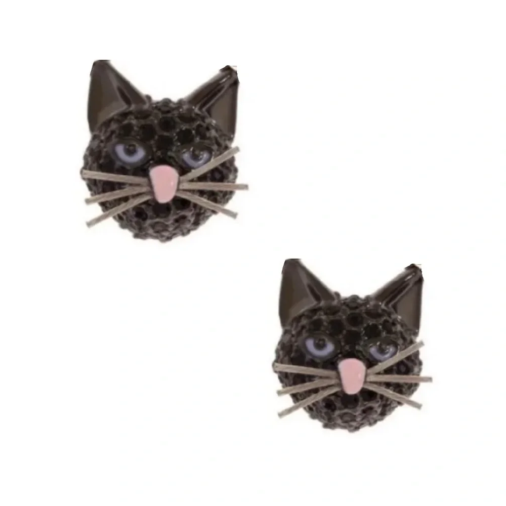 $78 Kate Spade ‘Out of the Bag’ Black Cat Studs - Picture 4 of 5